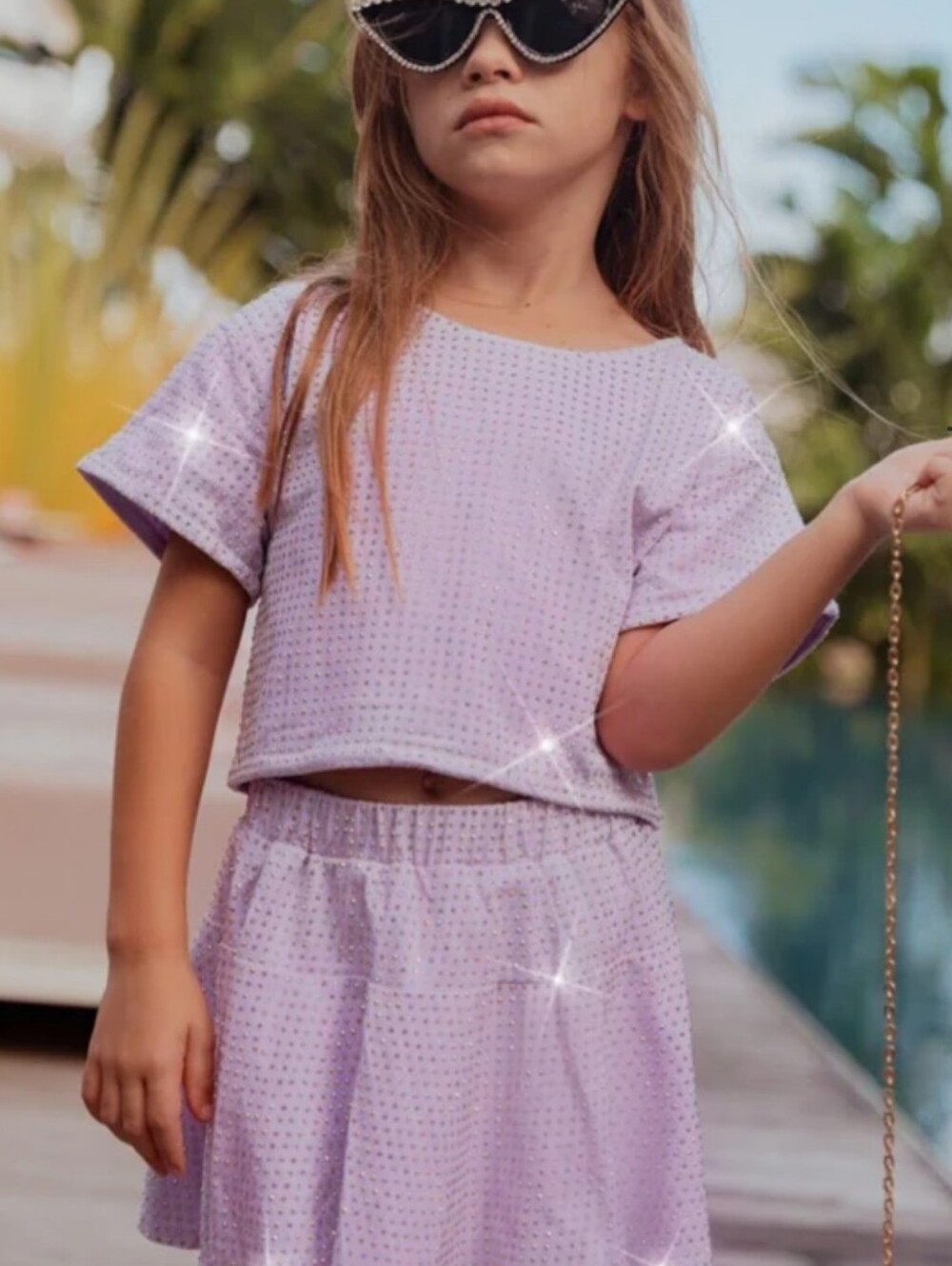 NWT Lola And The Boys 2 Piece Set. Size 14 Lavender Taylor Skirt And Top. High Q